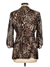 Tapemeasure 100% Polyester Animal Print Brown Long Sleeve Blouse Size L - photo 2
