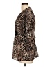 Tapemeasure 100% Polyester Animal Print Brown Long Sleeve Blouse Size L - photo 5