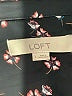 Ann Taylor LOFT 100% Polyester Floral Black Long Sleeve Blouse Size L - photo 7