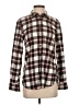 Lands' End 100% Cotton Plaid Brown Long Sleeve Button-Down Shirt Size S - photo 1