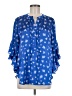 Vince Camuto 100% Polyester Blue 3/4 Sleeve Blouse Size M - photo 1