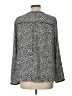 Talbots Animal Print Silver Long Sleeve Blouse Size L - photo 2