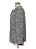 Talbots Animal Print Silver Long Sleeve Blouse Size L - photo 5
