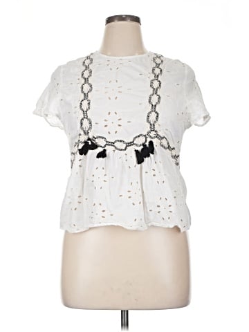 Zara TRF Short Sleeve Blouse (view 1)