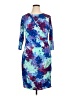 Coldwater Creek Print Blue Cocktail Dress Size 14 - photo 1