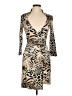 Kay Celine Animal Print Tan Cocktail Dress Size L (estimated) - photo 1