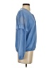 INC International Concepts 100% Polyester Blue 3/4 Sleeve Blouse Size S - photo 4