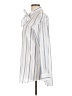 Elizabeth and James Stripes Ivory White Long Sleeve Blouse Size L - photo 5