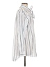 Elizabeth and James Stripes Ivory White Long Sleeve Blouse Size L - photo 4