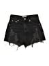 Zara Graphic Black Denim Shorts Size 0 - photo 1