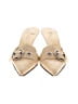 Prada 100% Leather Gold Tan Leather Pointed Toe Mules Size EU 39 1/2 - photo 2
