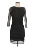 Topshop Metallic Black Cocktail Dress Size 6 - photo 1