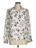 Carolina Belle 100% Polyester Floral Ivory Long Sleeve Blouse Size M - photo 1