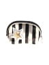 Unbranded Stripes Silver Gold Makeup Bag One size - photo 1