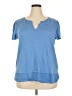 Sanctuary Blue Short Sleeve Henley Size 2X - photo 1
