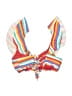 Raisins Stripes Yellow Red Swimsuit Top Size M - photo 2