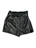 BCBGMAXAZRIA 100% Polyurethane Metallic Black Shorts Size M - photo 1