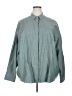 Assorted Brands Solid Teal Long Sleeve Button-Down Shirt Size 2X (estimated) - photo 1