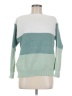 Shein 100% Polyester Color Block Green Pullover Sweater Size 6 - photo 1