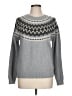 Joie 100% Acrylic Chevron-herringbone Gray Pullover Sweater Size L - photo 1