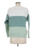 Shein 100% Polyester Color Block Green Pullover Sweater Size 6 - photo 2