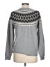 Joie 100% Acrylic Chevron-herringbone Gray Pullover Sweater Size L - photo 2