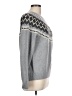 Joie 100% Acrylic Chevron-herringbone Gray Pullover Sweater Size L - photo 4