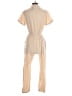 Sincerely Jules 100% Cotton Solid Tan Ivory Jumpsuit Size S - photo 2