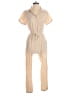 Sincerely Jules 100% Cotton Solid Tan Ivory Jumpsuit Size S - photo 1
