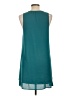 Everly 100% Polyester Solid Teal Casual Dress Size L - photo 2