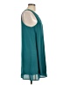 Everly 100% Polyester Solid Teal Casual Dress Size L - photo 4