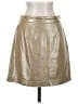 Sam Edelman 100% Polyester Metallic Gold Faux Leather Skirt Size 0 - photo 1