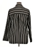 Edifice Japan 100% Polyester Stripes Black Long Sleeve Blouse Size EU 48 / US 18 - photo 2