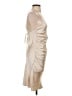 Line & Dot 100% Polyester Solid Tan Cocktail Dress Size S - photo 4