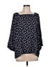 Ann Taylor LOFT 100% Polyester Blue 3/4 Sleeve Blouse Size L - photo 1