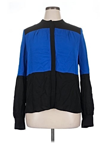 Diane von Furstenberg Long Sleeve Silk Top (view 1)