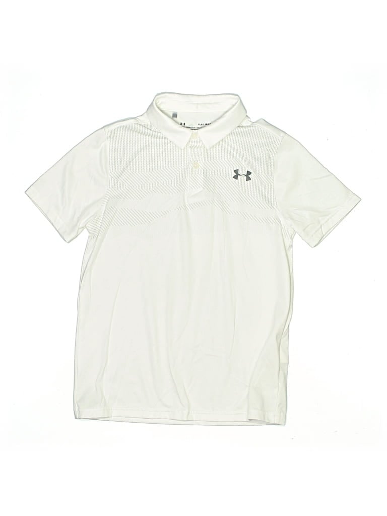 Pre-owned Under Armour Kids' Short Sleeve Button Down Shirt In Ivory