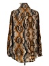 PrettyLittleThing 100% Polyester Animal Print Brown Long Sleeve Blouse Size 6 - photo 2