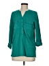 Rafaella Teal 3/4 Sleeve Button-Down Shirt Size M - photo 1