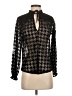 Zara Houndstooth Black Long Sleeve Blouse Size XS - photo 1
