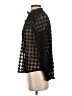 Zara Houndstooth Black Long Sleeve Blouse Size XS - photo 5