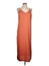 A New Day 100% Polyester Solid Orange Casual Dress Size L - photo 1