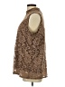 Onyx Brown Sleeveless Blouse Size L - photo 5