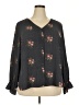 T Tahari 100% Polyester Gray 3/4 Sleeve Blouse Size 2X - photo 1