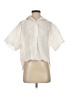 AB 100% Cotton Ivory Short Sleeve Blouse Size S - photo 1