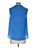 Ann Taylor 100% Polyester Blue Sleeveless Blouse Size 4 - photo 2