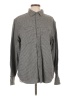 Old Navy 100% Cotton Houndstooth Gray Long Sleeve Button-Down Shirt Size L - photo 1