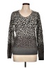 Cato 100% Acrylic Animal Print Gray Pullover Sweater Size L - photo 1