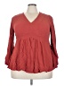 Torrid 100% Rayon Red 3/4 Sleeve Blouse Size 3X Plus (3) - photo 1