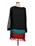 AGB 100% Polyester Color Block Black Casual Dress Size 14 - photo 1
